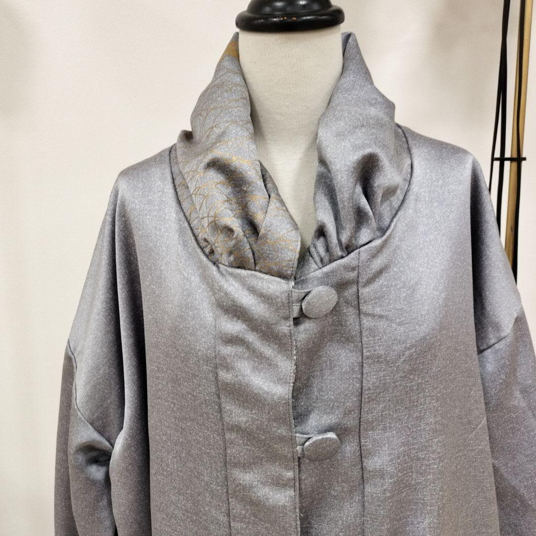 着物リメイク　リバーシブル　 ロングコート