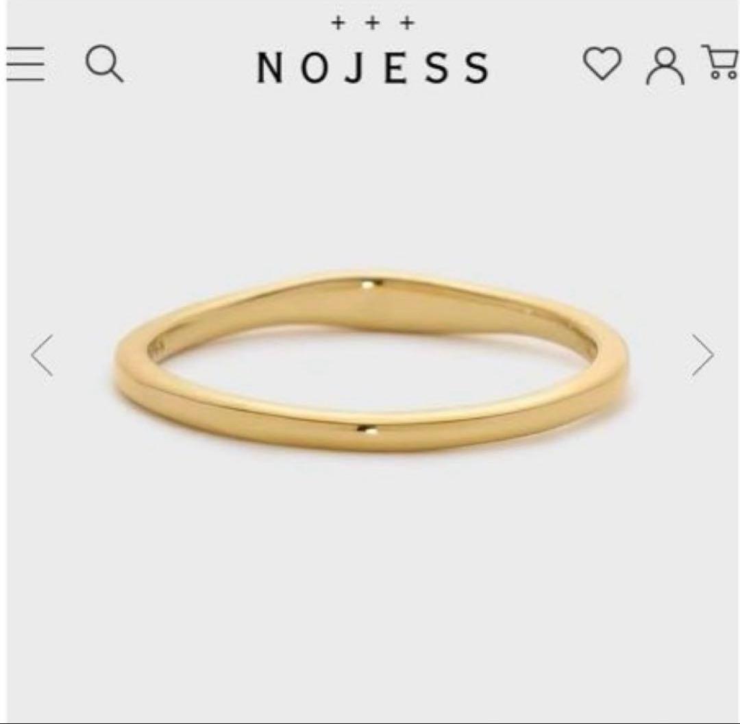 新品　NOJESS SV925 【現行品】 ゴールド メッセージ リング　15号