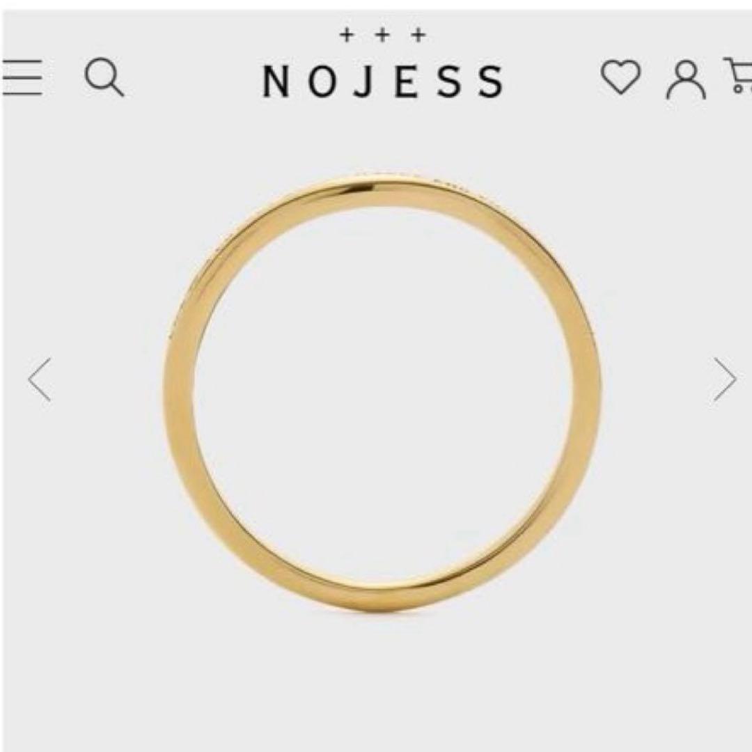 新品　NOJESS SV925 【現行品】 ゴールド メッセージ リング　15号