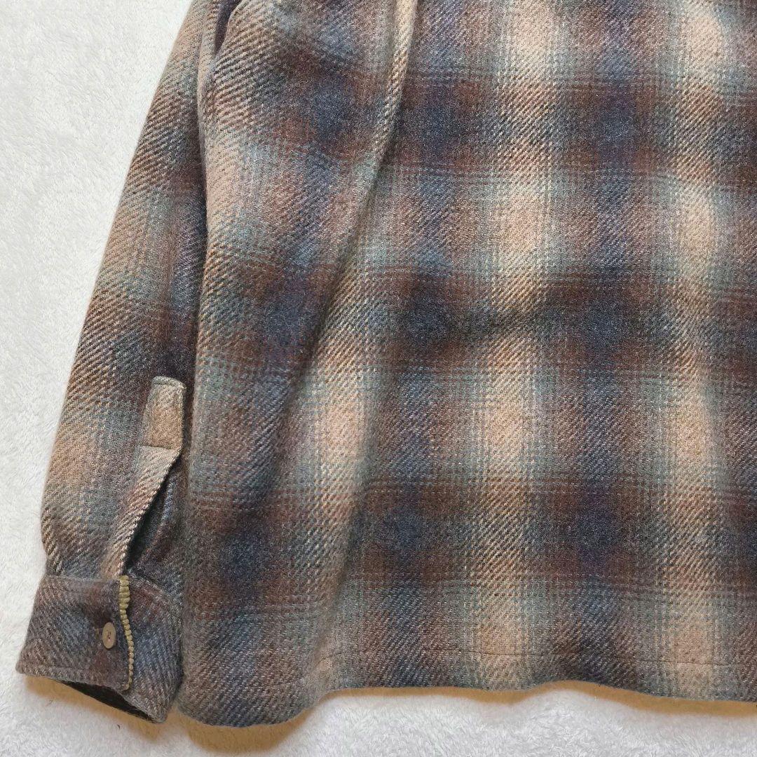 wool rich オンブレチェック ウールジャケット USA製 M zip
