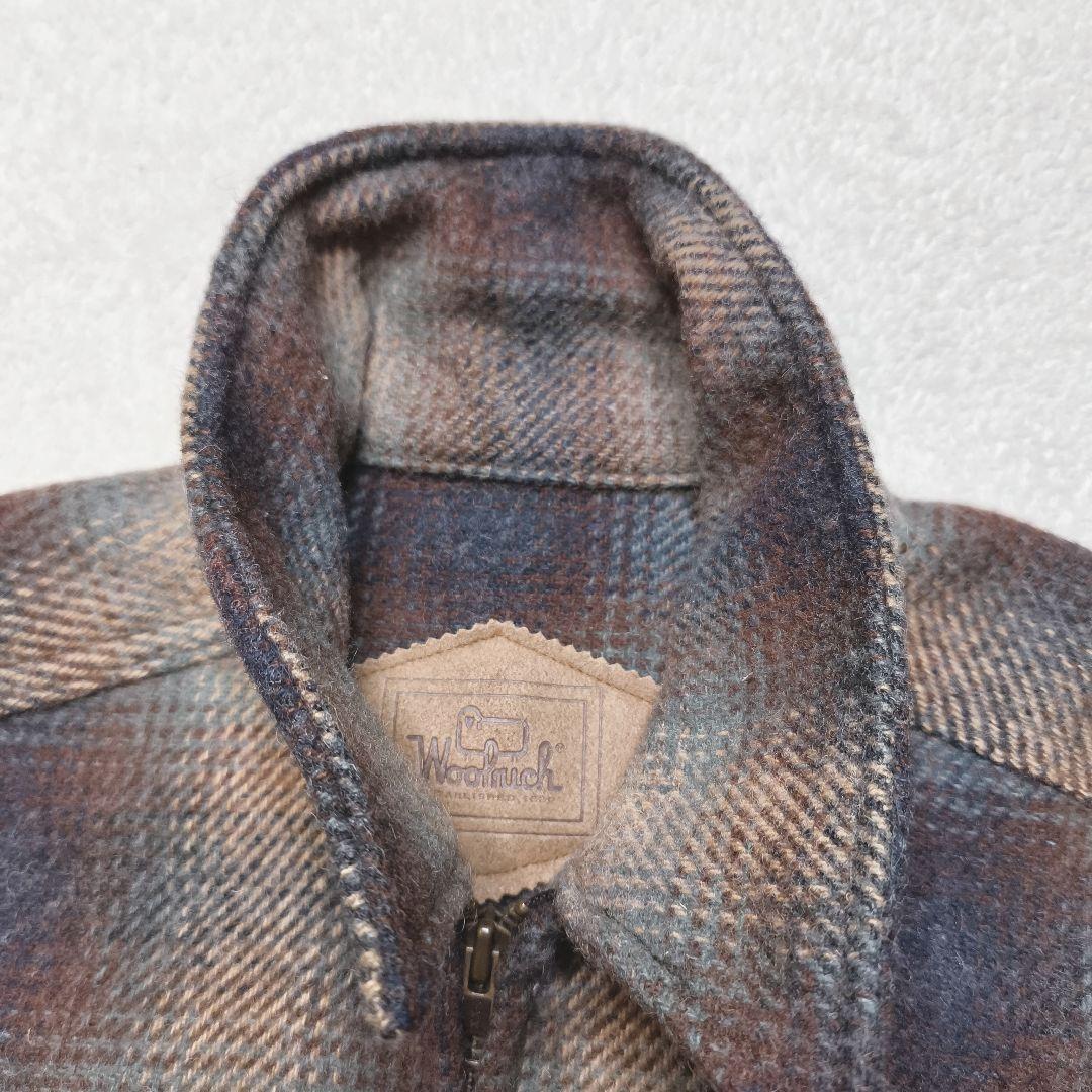 wool rich オンブレチェック ウールジャケット USA製 M zip