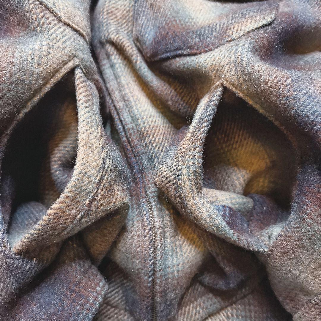wool rich オンブレチェック ウールジャケット USA製 M zip