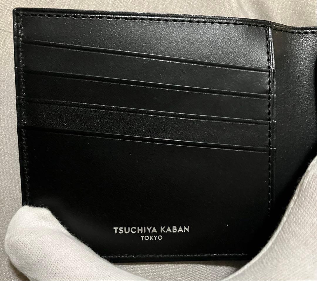 土屋鞄 コードバン 二折財布 ブラック