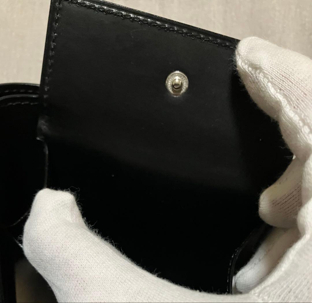 土屋鞄 コードバン 二折財布 ブラック