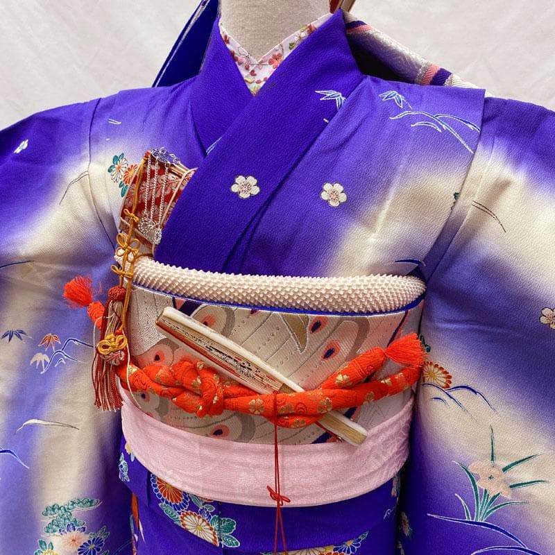 お小物類全て.505ag7◎七五三 七歳 女児 着物&袋帯&長襦袢 金彩
