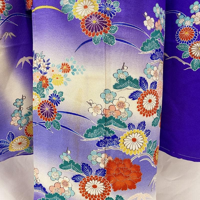 お小物類全て.505ag7◎七五三 七歳 女児 着物&袋帯&長襦袢 金彩