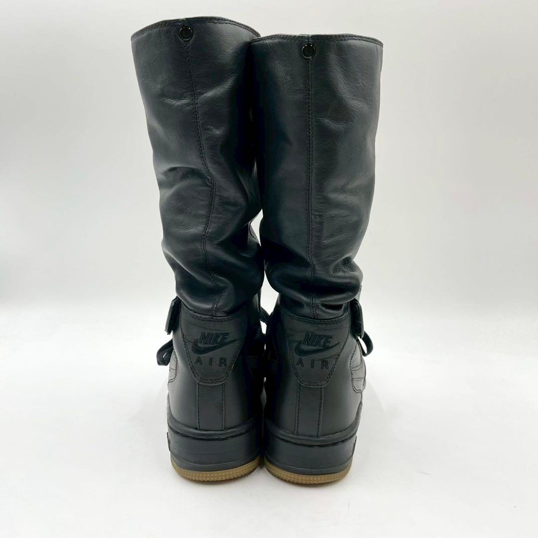 ナイキ スニーカー エアフォース1 アップステップ 黒 23.5cm Y1458