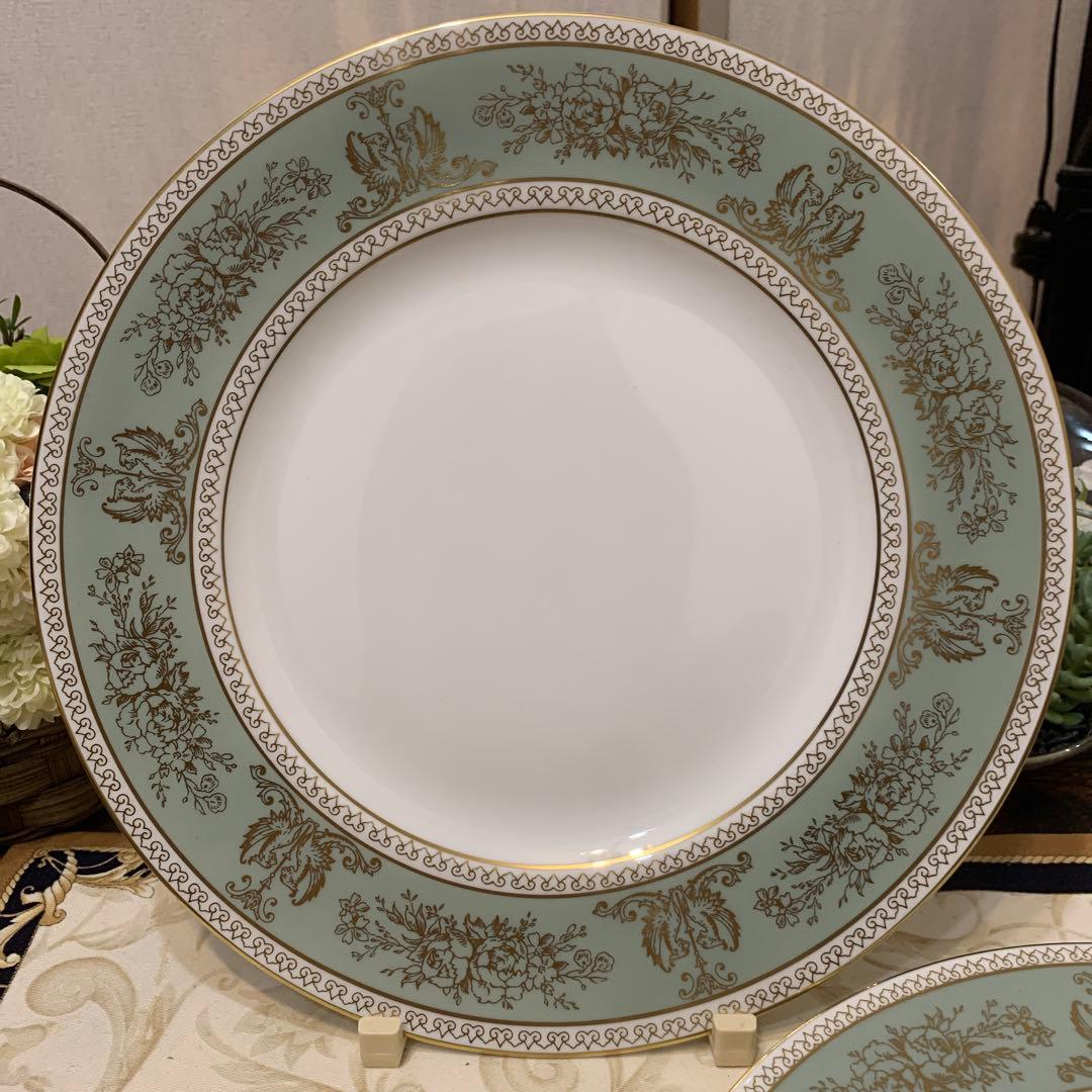 ウェッジウッド コロンビア　セージグリーン 27cmディナープレート 2枚