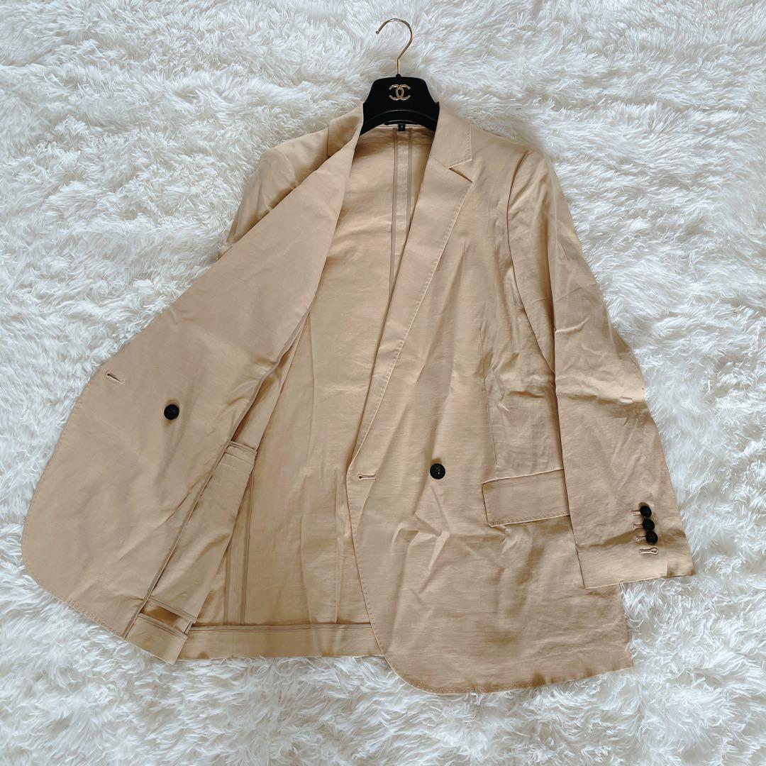 希少✨【セオリー】リネン混ダブルブレストジャケット パンツ スーツセットアップ