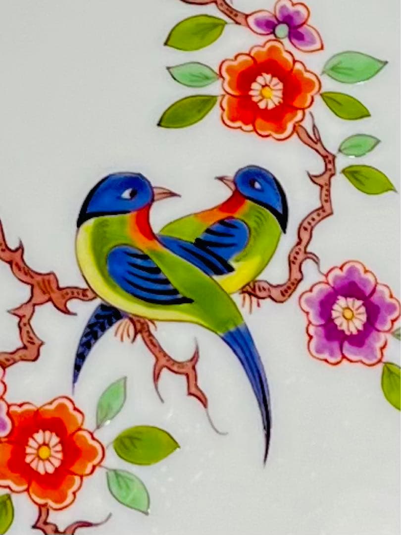 Meissenマイセン /※未使用 1級品 上級装飾 柿右衛門様式 花鳥絵付 皿