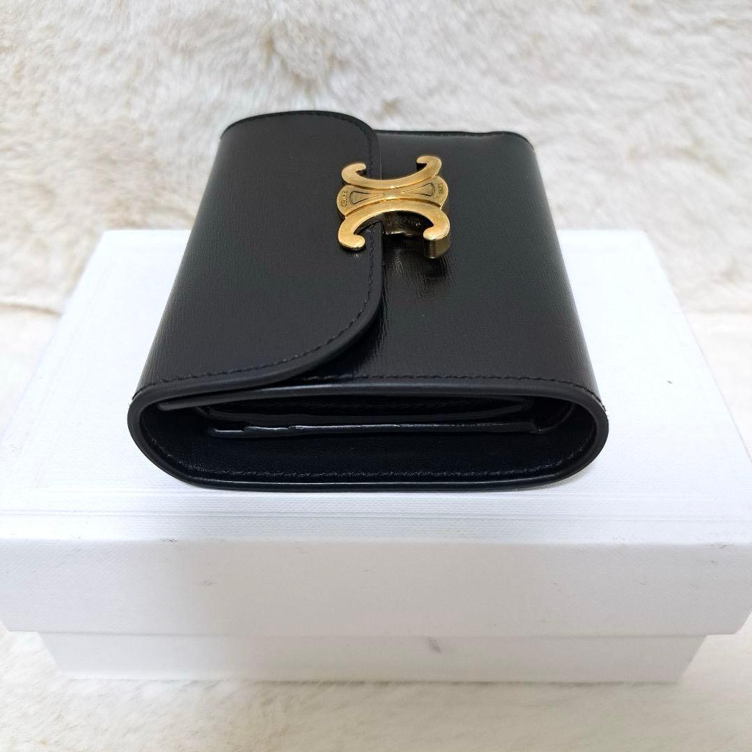 ✨未使用級　付属品完備✨セリーヌ　三つ折り　トリオンフ　シャイニーカーフスキン