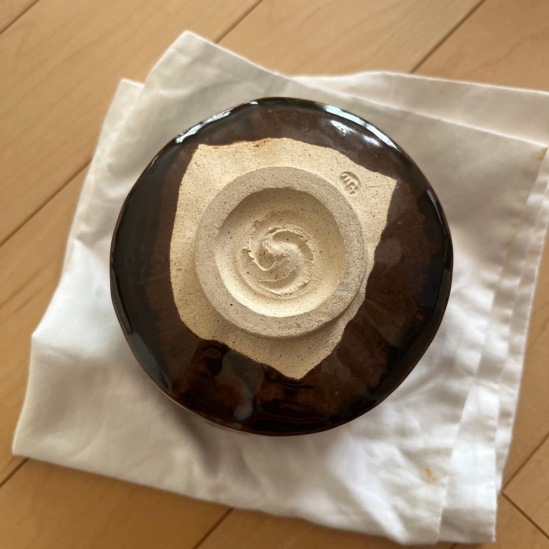 膳所焼　陽炎園作　茶碗