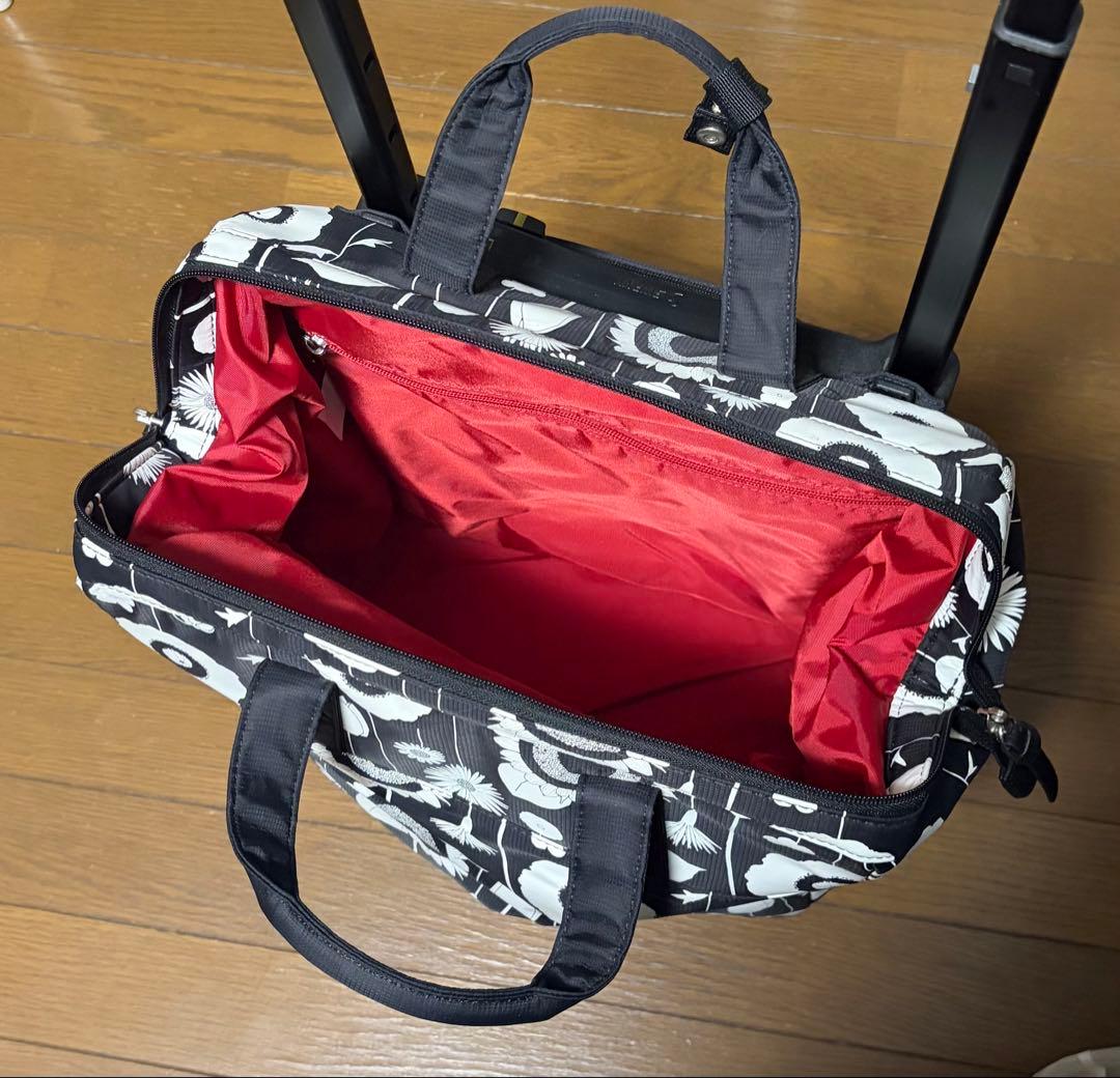 スワニー　キャリーバッグ　中原淳一　Mサイズ　ブラックXホワイト
