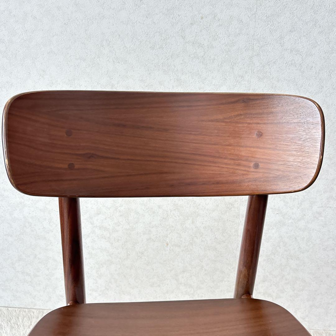 美品】無印良品 MUJI ダイニング ラウンドチェア ウォールナット 北欧風