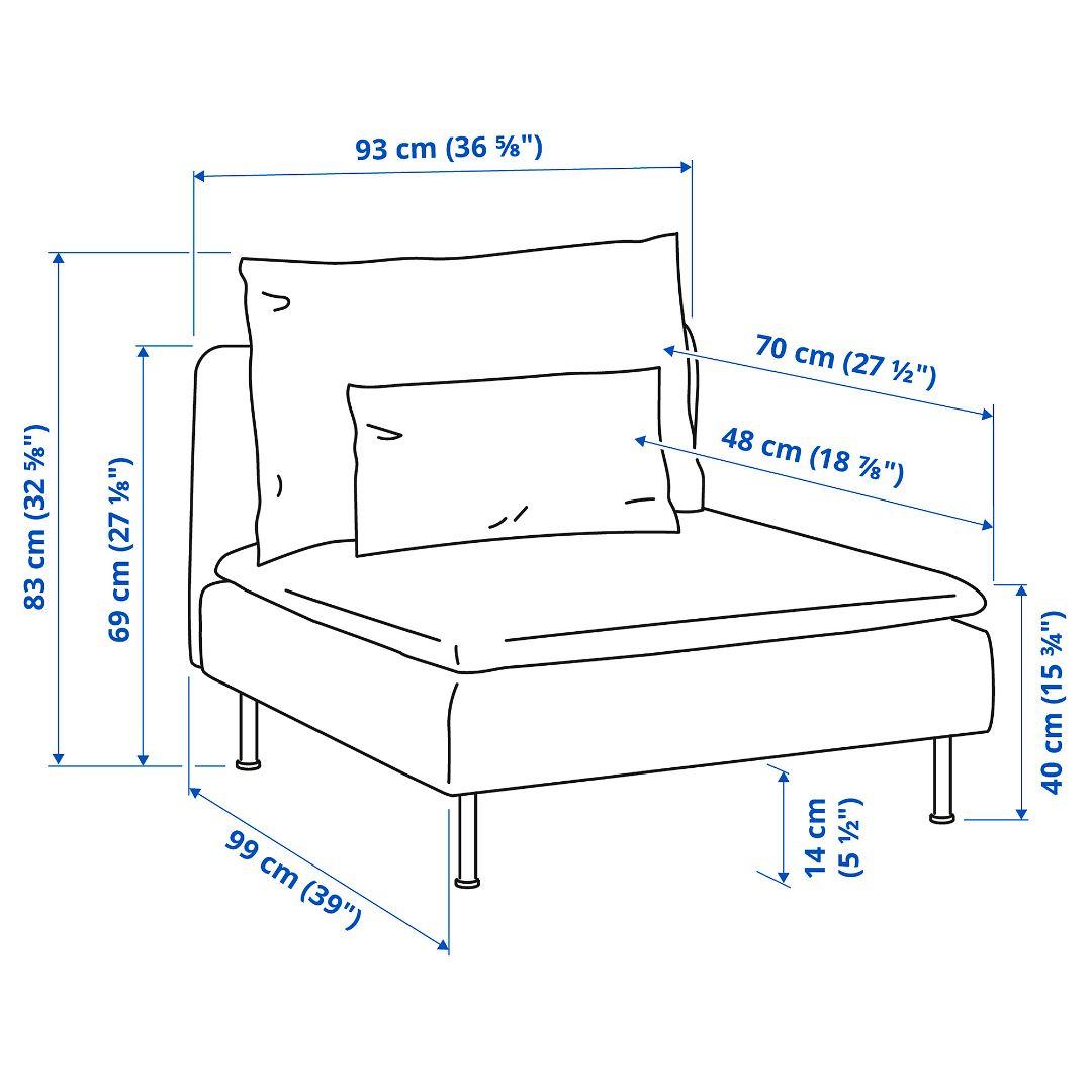 IKEA イケア ソーデルハムン パーソナルソファ グレー
