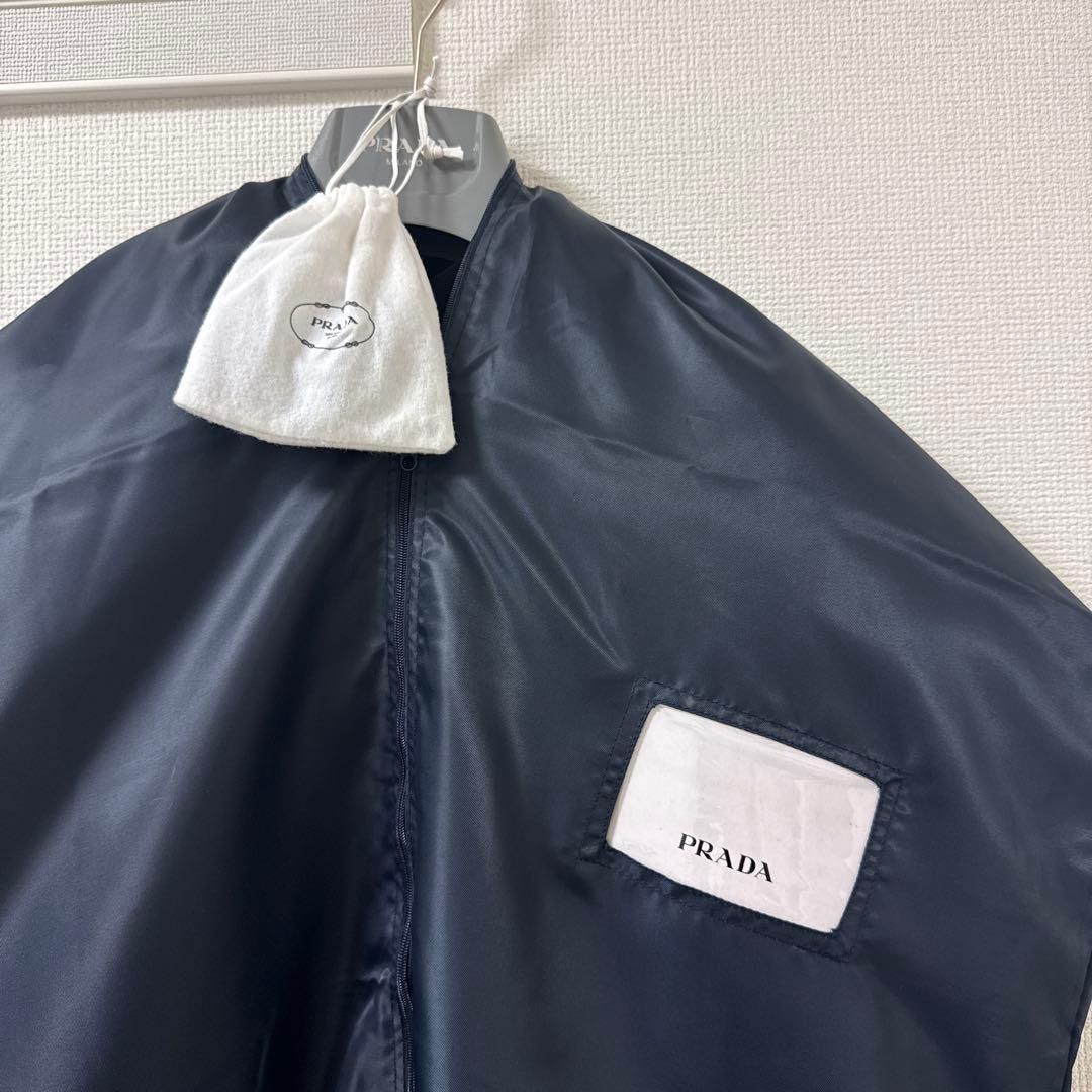 【みー】PRADA ブラック ベルベットデニムジャケット 40