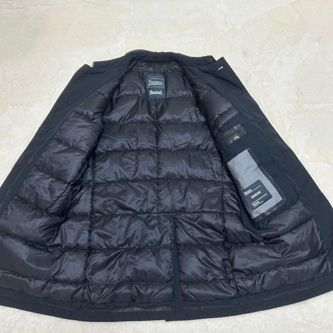 【極美品】ヘルノ ゴアテックス ラミナー ステンカラーコート ダウン 44サイズ