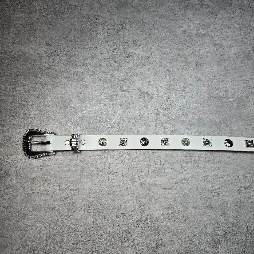 スタッズ　レザー　ベルト　ハンドメイド　bero3h-11