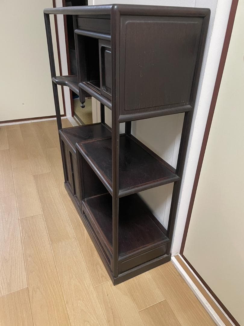 古い家具 茶棚 91㎝ 飾り棚 盆栽棚 香炉棚 煎茶道具 唐木