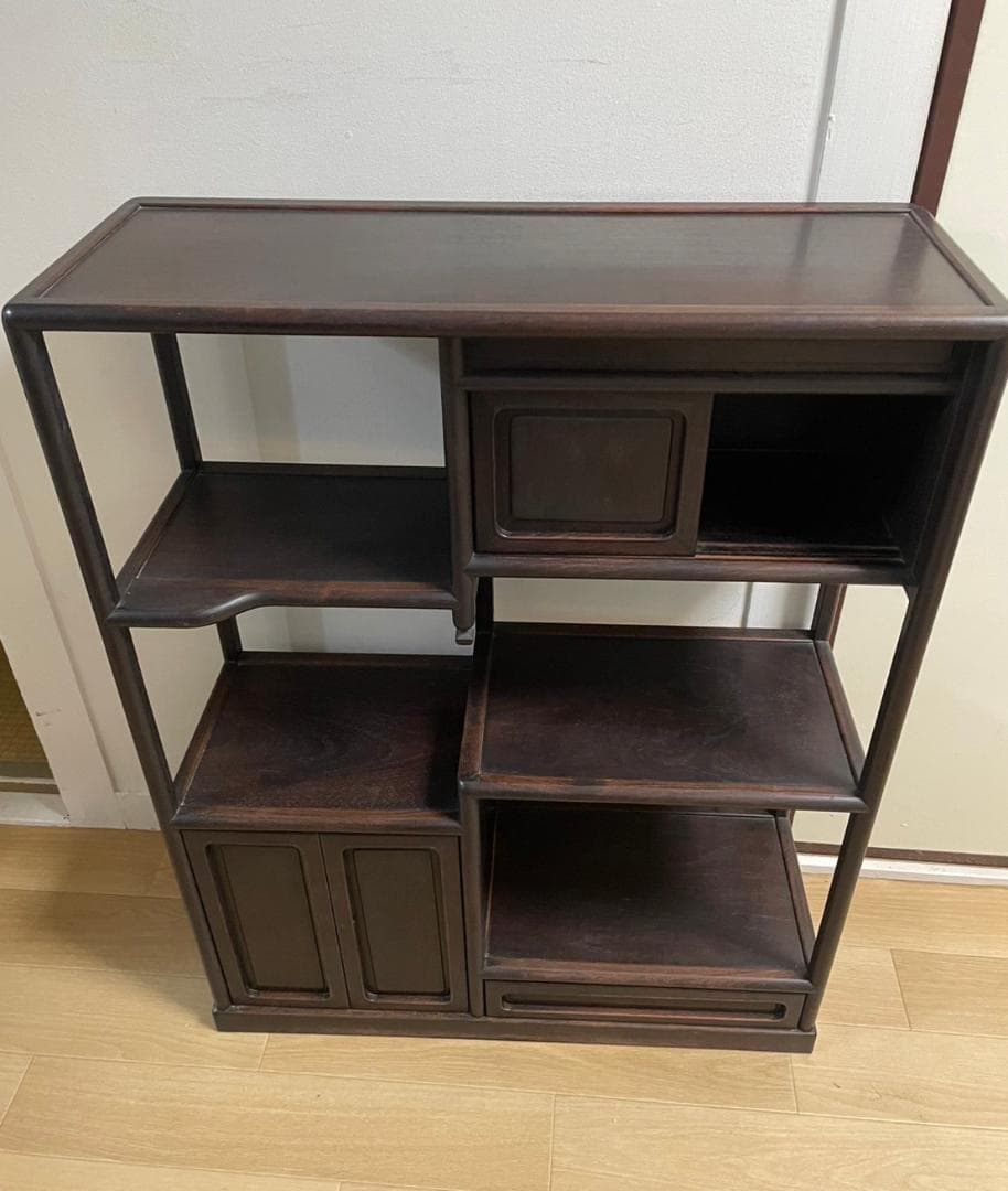 古い家具 茶棚 91㎝ 飾り棚 盆栽棚 香炉棚 煎茶道具 唐木