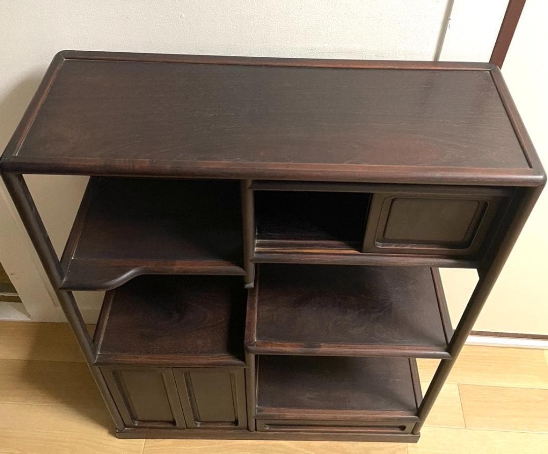 古い家具 茶棚 91㎝ 飾り棚 盆栽棚 香炉棚 煎茶道具 唐木