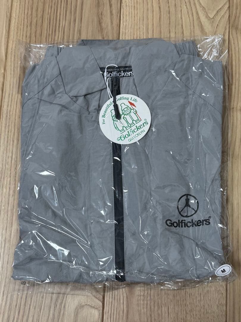 【新品】 Golfickers ナイロンジャケット（グレーＭ）