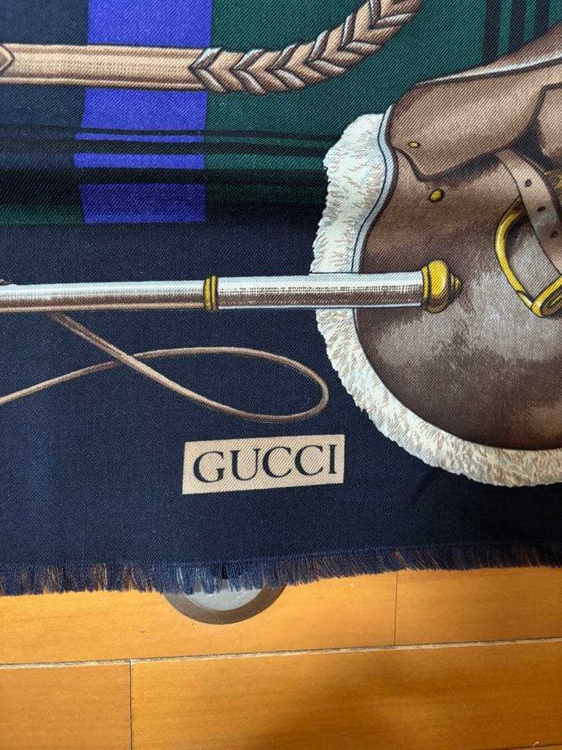 【GUCCI】タータンチェック スカーフ 大判