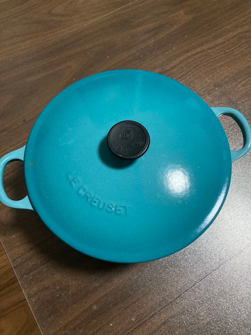 LE CREUSET 両手鍋 ターコイズ 22cm