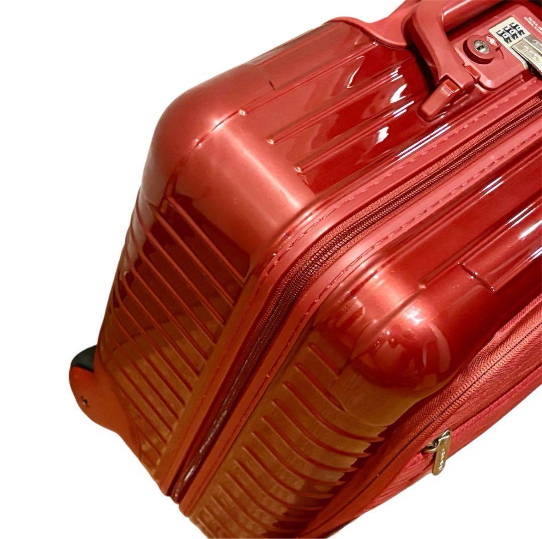 美品 リモワ サルサデラックス ハイブリッド 32Ｌ オリエンタルレッド　2輪
