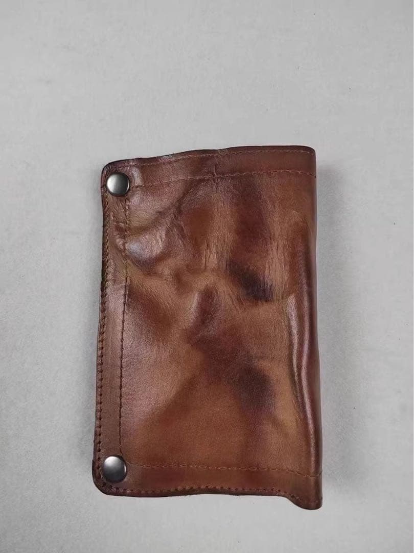 新品　RRL 2つ折りウォレット ダブルファスナー ヴィンテージ加工 ブラウン