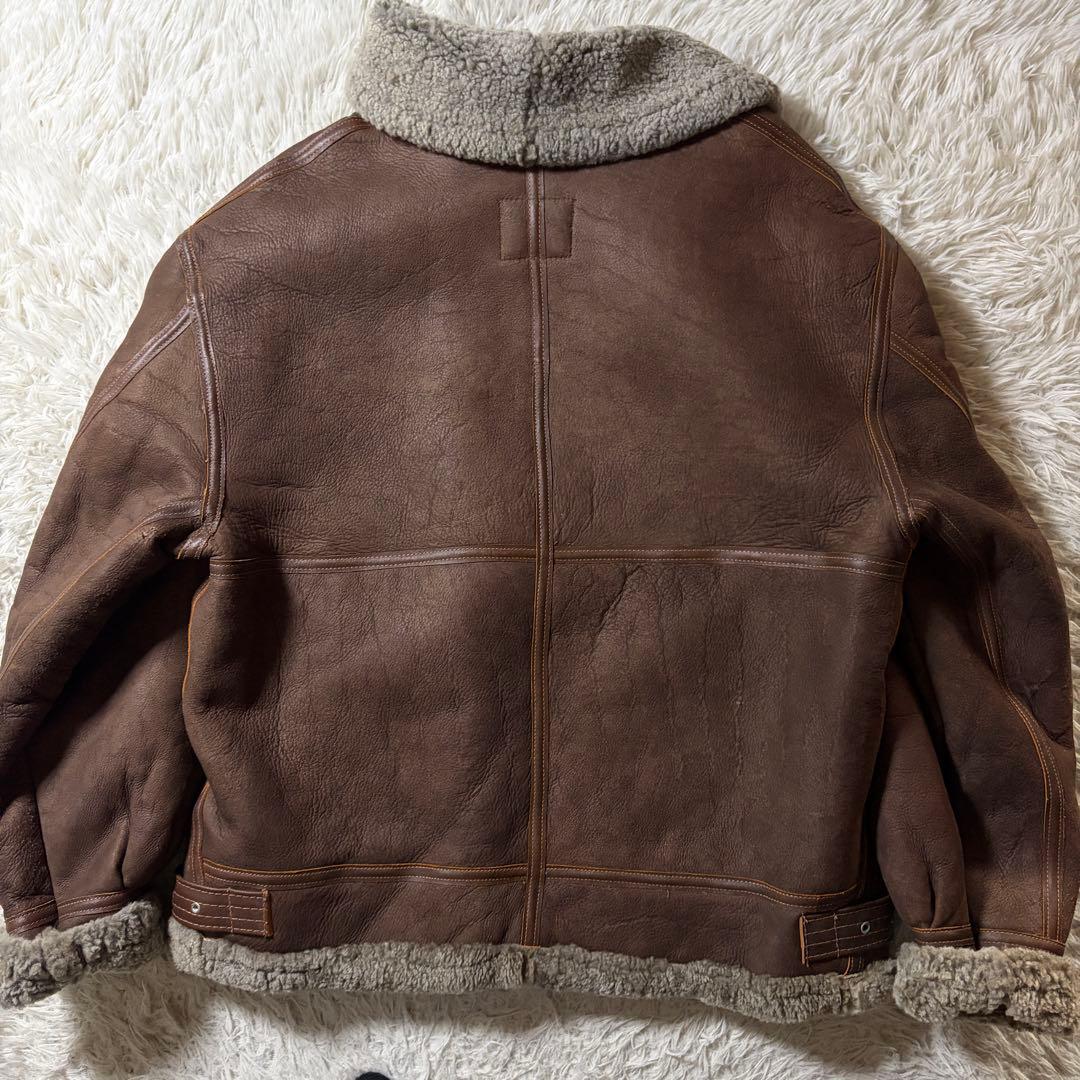 【希少カラー】AVIREXフライトジャケットB-3 ムートン　羊革　38 米国製