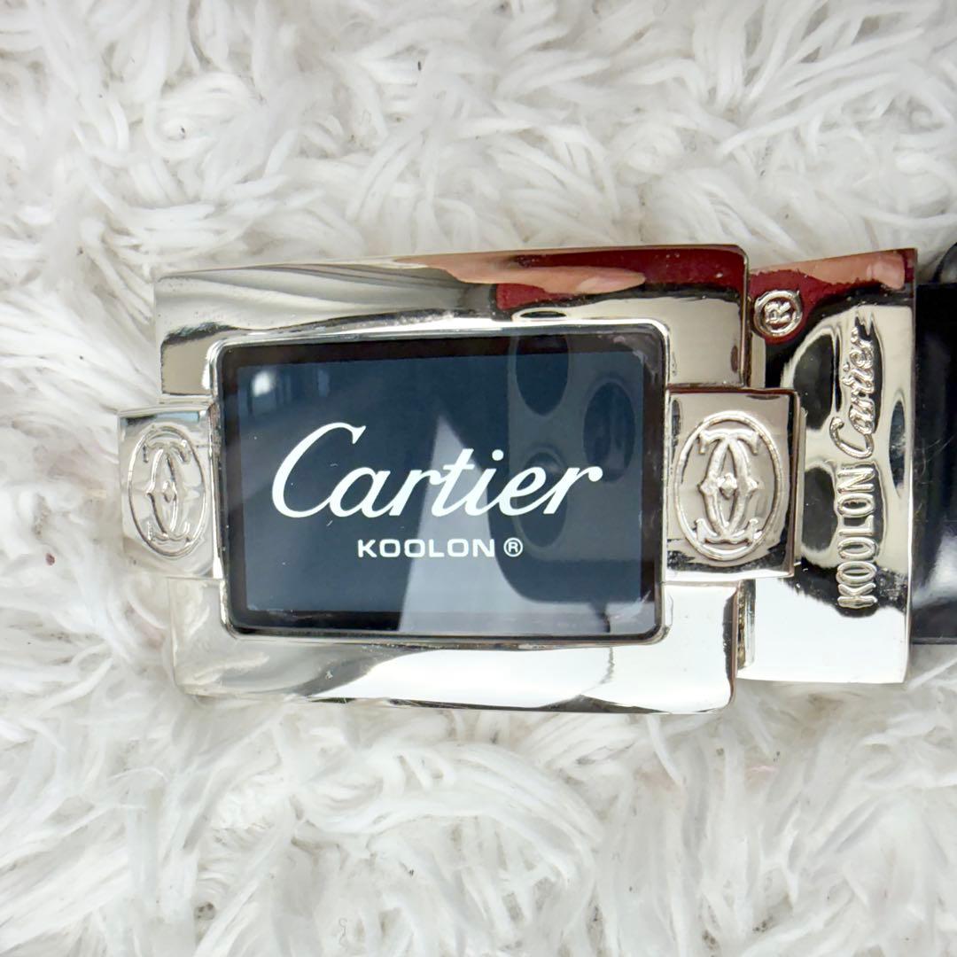 【美品】Cartier マストドゥカルティエ ベルト レザー プレート