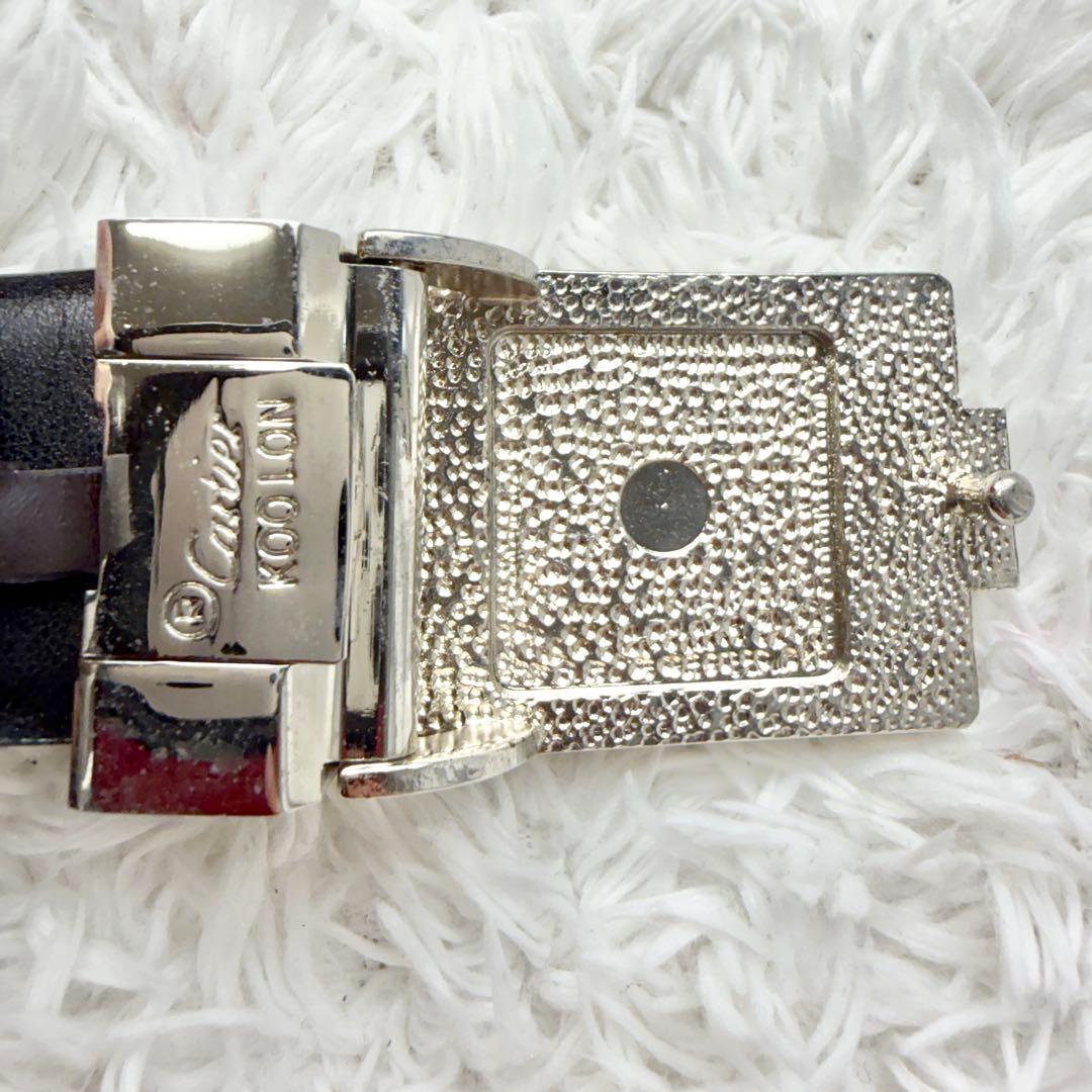 【美品】Cartier マストドゥカルティエ ベルト レザー プレート
