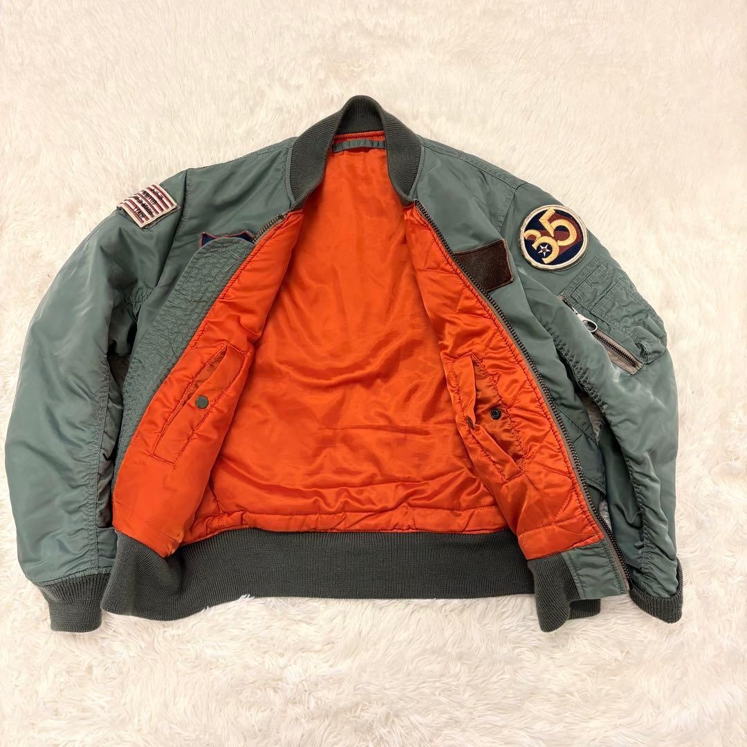 AVIREX アビレックス MA-1 35周年記念 ワッペン カーキ ミリタリー