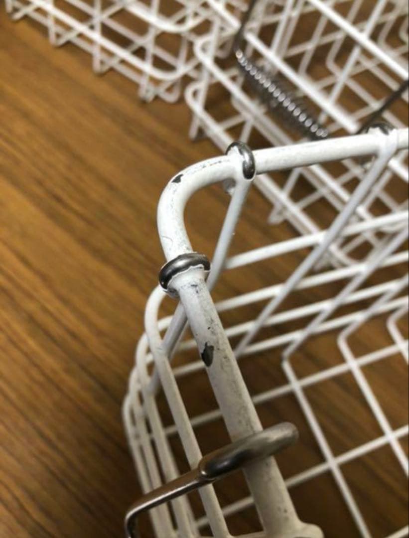 給食カゴ　4個セット　ホワイトワイヤー　収納　整理整頓　無印良品
