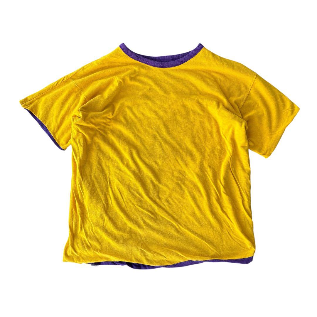 〜70s Champion リバーシブル Tシャツ XL 紫 黄 ヴィンテージ