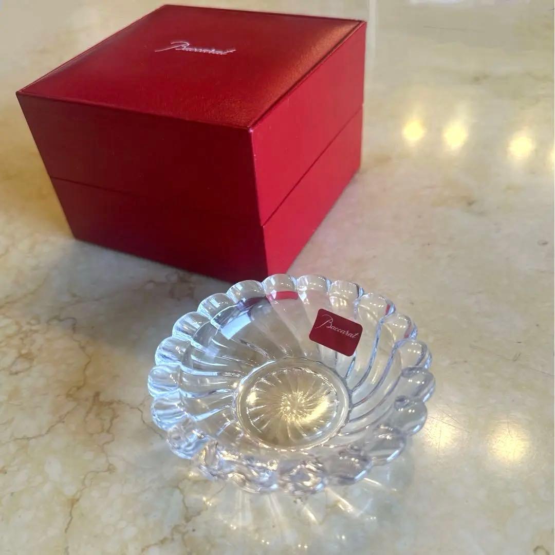 箱付き・未使用◇Baccaratバカラ◇ボリュート　クリスタルガラス　小皿　豆皿