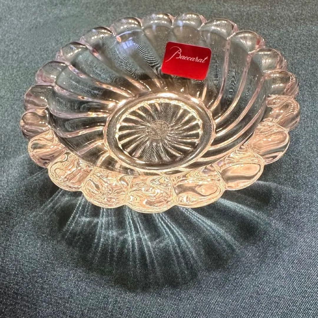 箱付き・未使用◇Baccaratバカラ◇ボリュート　クリスタルガラス　小皿　豆皿