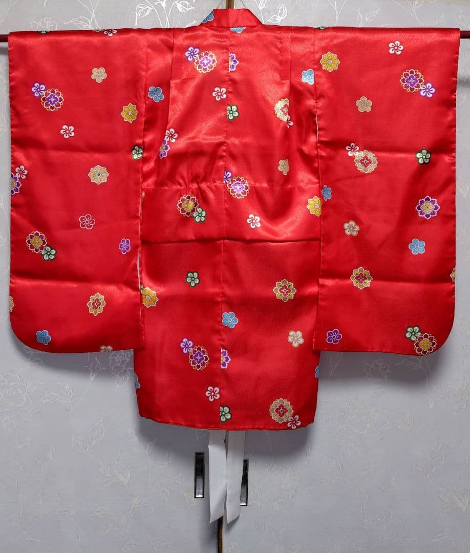 RK538洗える子供着物着丈73センチ裄丈42センチ綺麗美品