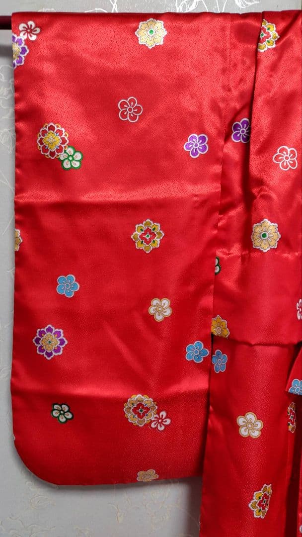 RK538洗える子供着物着丈73センチ裄丈42センチ綺麗美品