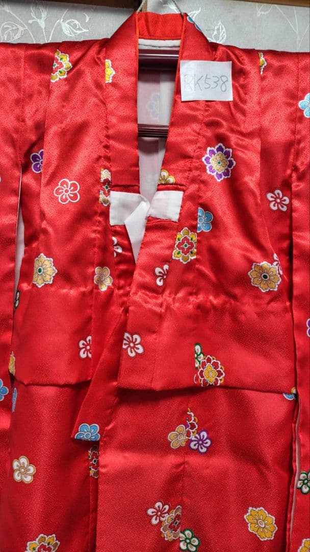 RK538洗える子供着物着丈73センチ裄丈42センチ綺麗美品