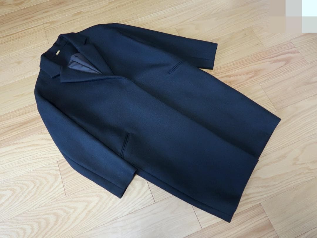 美品■ドゥーズィエムクラス■ チェスターコート■黒■sizeF■定価6.9万