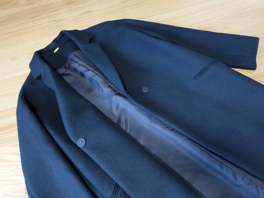 美品■ドゥーズィエムクラス■ チェスターコート■黒■sizeF■定価6.9万