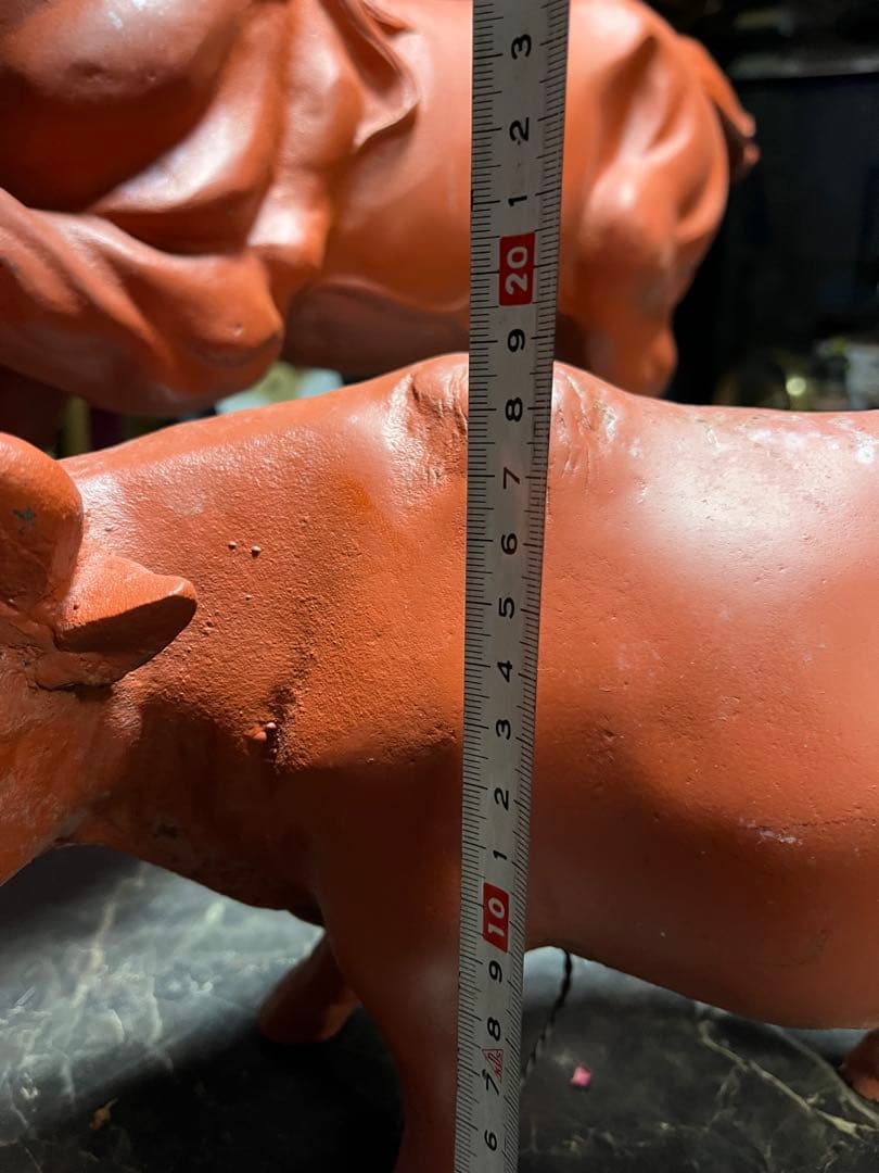 牛の置き物、鉄製の牛、鋳鉄の牛 35センチ、4.2キロ