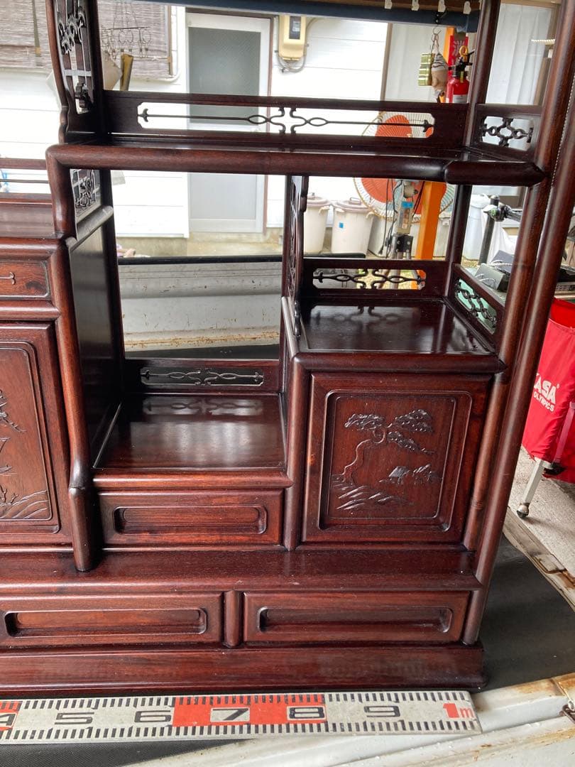 昭和レトロ古い茶箪笥、近場配達ok和風家具、アンティーク飾り棚、引き取り限定！