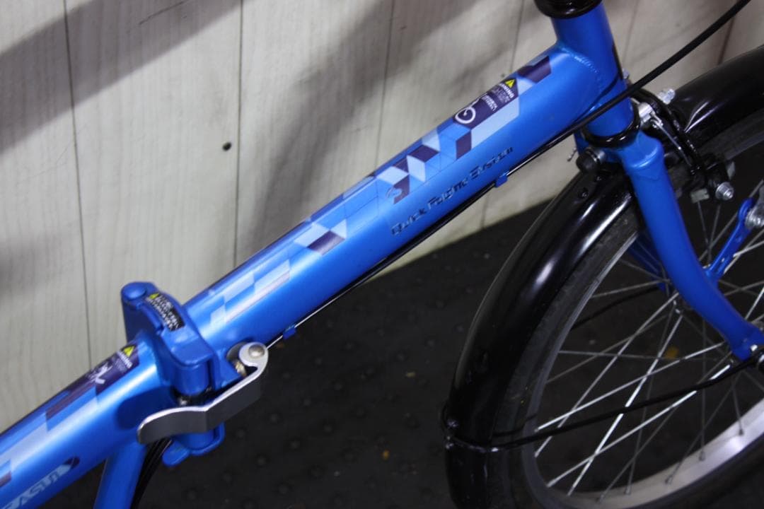 あさひ製casulyカジュリー 20型6速 AUTO LED仕様 折りたたみ　青