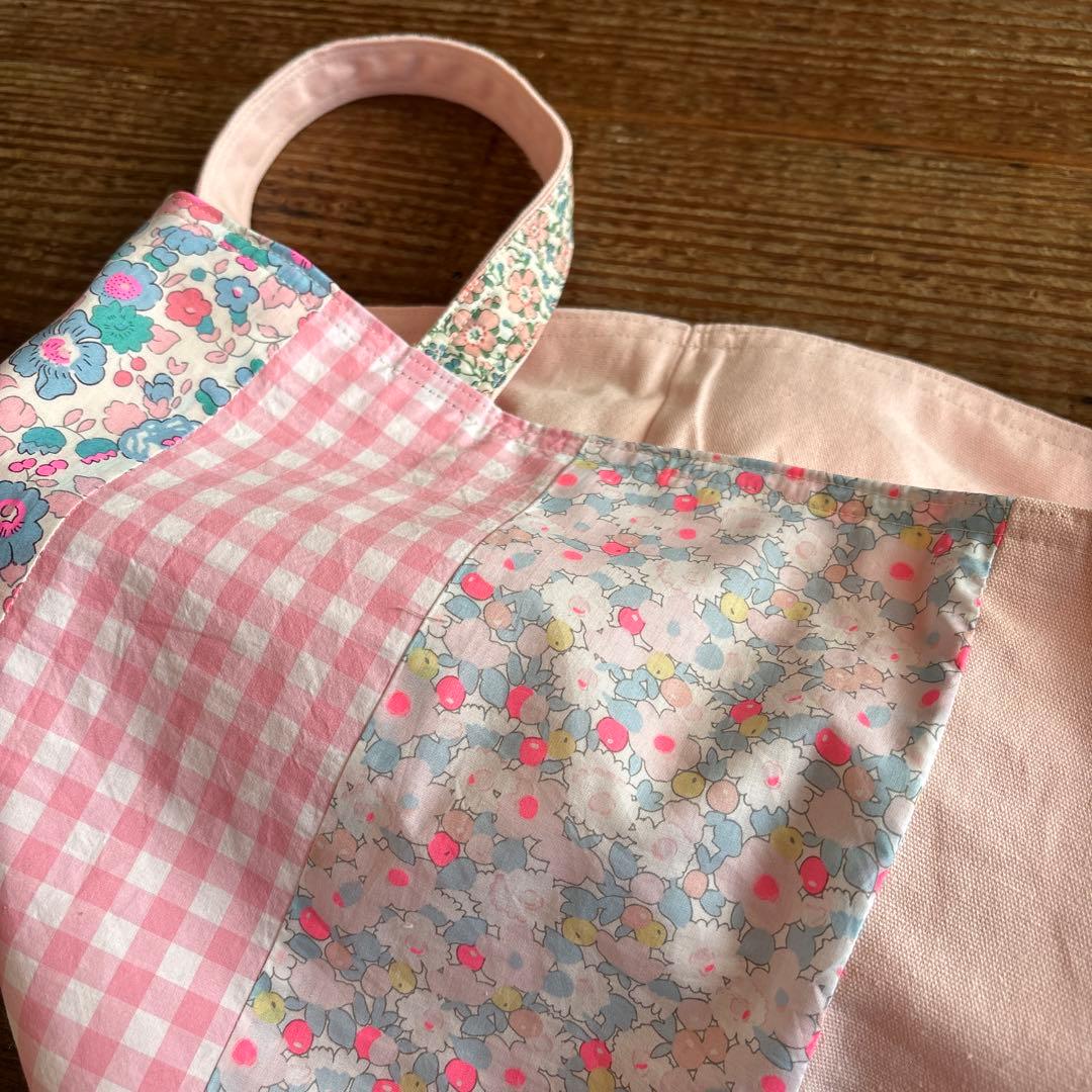リバティ　パッチワークのレッスンバッグ☆