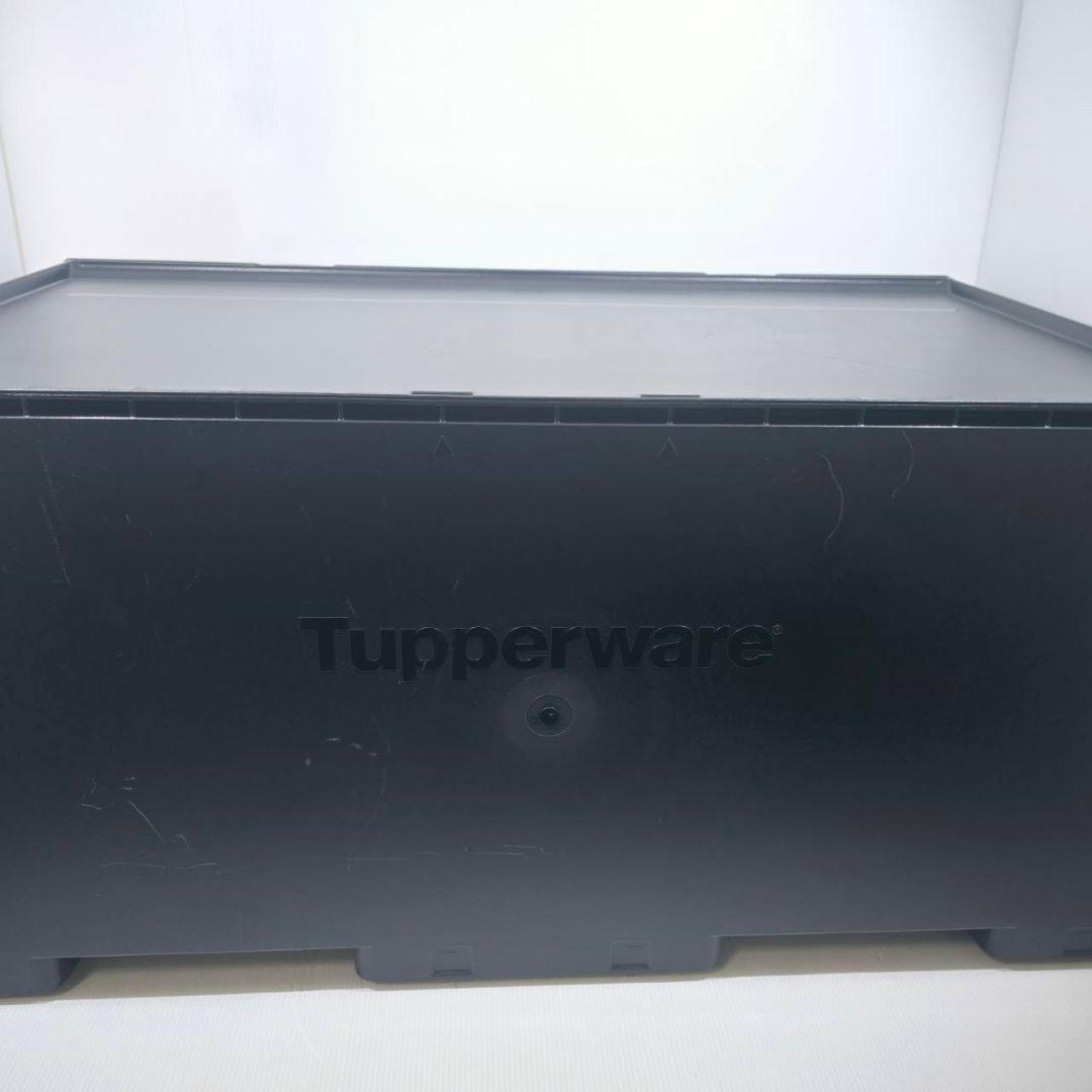 タッパーウェア スーパーチェスト ワイドディープ 深型1段 ブラック