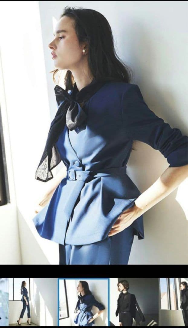 卒入園式ルイルエブティック タックペプラムジャケットセットアップ ブラウスセット