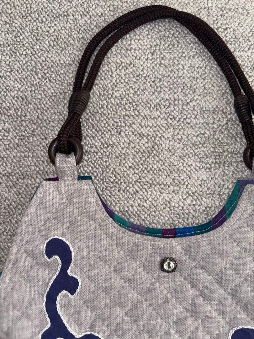 E. パッチワークキルト トートバッグ
